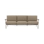 Gartensofa 3-Sitzer Settle textil beige / L 218,5 cm - Muuto