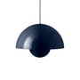 Suspension Flowerpot Big VP2 métal bleu / Ø 50 cm - By Verner Panton, 1968 - &tradition