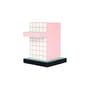 Table d'appoint Super Side Table bois quadrillage rouge / 42,3 x 42 cm x H 54,6 cm - Seletti