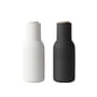 Pfeffer- und Salzmühlen-Set Bottle plastikmaterial weiß schwarz / 2er-Set - Soft Touch Silikon - Audo Copenhagen