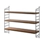 Etagère String® Pocket Noyer & noir / L 60 x H 50 cm - Réédition 1949 - String Furniture