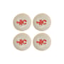 Hadden Petit fours plates ceramic red / Set of 4 - Ø 13 cm - Bloomingville