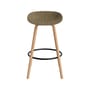 Tabouret de bar Mat / H 75 cm - Algue marine / Pieds hêtre - Normann Copenhagen