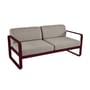 Divano da giardino a 2 posti Bellevie metallo tessuto viola beige 2 posti / L 160 cm - Tessuto tortora grigio - Fermob