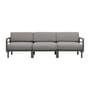 Divano da giardino modulare Maximo tessuto grigio / 3 posti - L 253,5 cm - NARDI