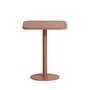 Table carrée Week-end Bistrot métal marron / 60 x 60 cm - Aluminium - Petite Friture