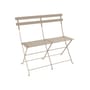Banquette Bistro métal beige / Pliante - 2 places / L 88 cm - Fermob