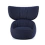 Fauteuil rembourré Hana tissu bleu / Dossier haut - Velours - Avant-première - Moooi
