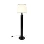 Lampada a stelo Riviera tessuto legno bianco nero / Giunco d'India & cotone - H 155 cm - Maison Sarah Lavoine