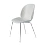 Sedia Beetle RE materiale plastico grigio / Piedi cromati - riciclati - Gubi