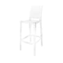 Sedia da bar One more please materiale plastico trasparente H 75cm - Kartell