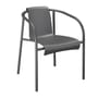 Nami Stackable armchair plastic material grey / Recycled plastic - Houe