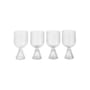 Rooftop Wine glass glass transparent / Set of 4 - 390 ml - Pols Potten