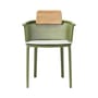 Fauteuil empilable Nicolette / Aluminium & teck - Ethimo