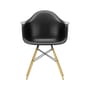 Sessel RE DAW - Eames Plastic Armchair plastikmaterial schwarz / (1950) - Beine aus hellem Holz / recycelt - Vitra