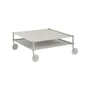 Table basse Flow métal gris / 95 x 95 x H 45 cm - Roulettes - Muuto