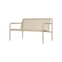 Bank mit Rückenlehne Dapple Lounge metall beige / L 131 cm - 2-Sitzer - Ferm Living