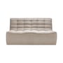 N701 Straight sofa  textile beige / UK version - 2 seater - L 140 cm - Ethnicraft