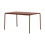 Table rectangulaire Panorama métal rouge / 130 x 90 cm - 4 à 6 personnes - TIPTOE