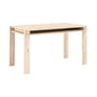 Table rectangulaire Tuck bois naturel / 134 x 75 cm - Rangement sous plateau - KARUP