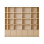 Stacked Bookcase natural wood / Configuration 1 - W 262 x H 228 cm - Muuto