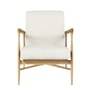 Fauteuil rembourré Floating tissu beige bois naturel / Tissu bouclé - Structure chêne - RED Edition