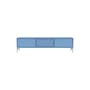 Meuble TV Octave V bois bleu / Avec pieds - L 138 x P 30 x H 36,6 cm - MONTANA