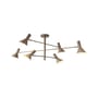 Plafonnier Izmir métal beige / Bras pivotants & abat-jours orientables - L 124 cm - It's about Romi