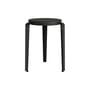 Tabouret empilable Lou Chroma bois noir / Bois éco-certifié - TIPTOE