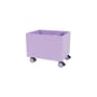 Colour Box II Storage chest on wheels wood purple / 46.8 x 35.4 x H 37.8 cm - MONTANA