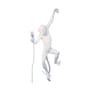 Applique avec prise Monkey Hanging plastique blanc / Indoor - H 76,5 cm - Seletti