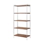 Étagère Alima NDS6 noyer / 83 x P 38 x H 174 cm - &tradition