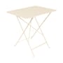 Table pliante Bistro métal beige / 77 x 57 cm - 4 personnes / Trou parasol - Fermob