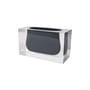 Bel Air Gorge Vase plastic material grey / Acrylic - Rectangle H 12 cm - Jonathan Adler