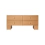 Buffet Kuben legno naturale / Cassetto a 4 cassetti - L 135 x P 45 x H 62,5 cm - Ferm Living