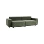 Canapé droit Mags Low Armrest n°1 tissu vert / 2,5 places - L 228 cm - Hay