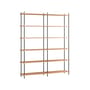 Shelving System – s.200.2.B Shelf natural wood / W 162 x H 200 x D 35 cm - MOEBE