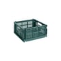 Colour Crate Basket plastic material green Medium Square / 29.5 x 29.5 cm - Hay