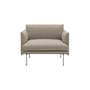 Fauteuil rembourré Outline tissu beige - Muuto