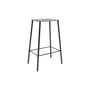 Barhocker Adam leder grau / H 65 cm - Indoor - Frama 