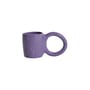 Kaffeetasse Donut Medium keramik violett / Ø 8 x H 9 cm - Petite Friture