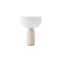 Lampada senza fili ricaricabile Kizu LED pietra beige / Base in marmo - H 24 cm - NEW WORKS