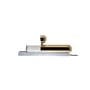 Lampe de table ISP LED métal marbre blanc or / Marbre & laiton - L 52 cm - DCW éditions
