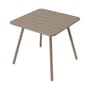 quadratischer Tisch Luxembourg metall beige / vier Tischbeine - für 2 bis 4 Personen - 80 x 80 cm - Fermob