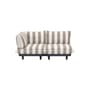 Canapé de jardin 2 places Paletti set tissu marron / Accoudoir gauche - L 190 cm - Fatboy