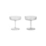 Coppa da champagne Ripple vetro trasparente / Set da 2 - Vetro soffiato a bocca - Ferm Living