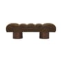 Gepolsterte Bank Nova textil braun / L 141 cm - NV GALLERY