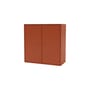 Portaoggetti da parete Cover Cabinet legno arancione / L 69,6 x P 30 x H 69,6 cm - 2 supporti - MONTANA