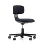 Sessel mit Rollen Rookie textil schwarz / H 39 bis 51 cm - Vitra