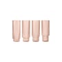 Set de 4 verres long drink Ripple verre rose / Ø 6 x H 14 cm (30 cl) - Ferm Living